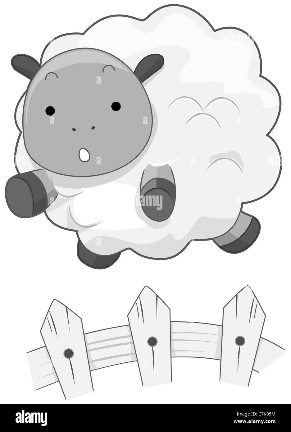 Mouton mignon with Clipping Path Banque D'Images