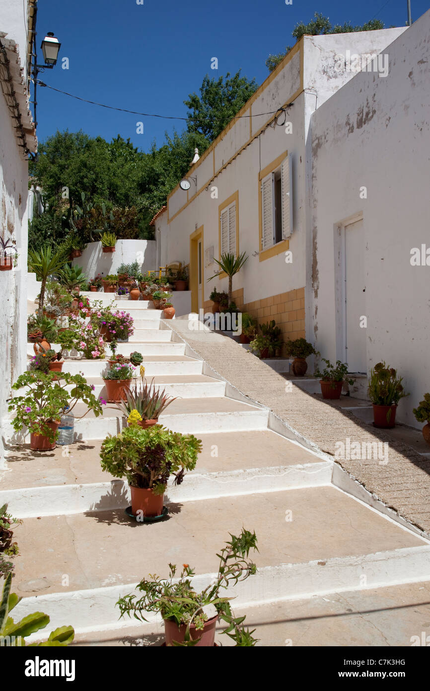 Portugal, Algarve, Carvoeiro, Backstreet Banque D'Images