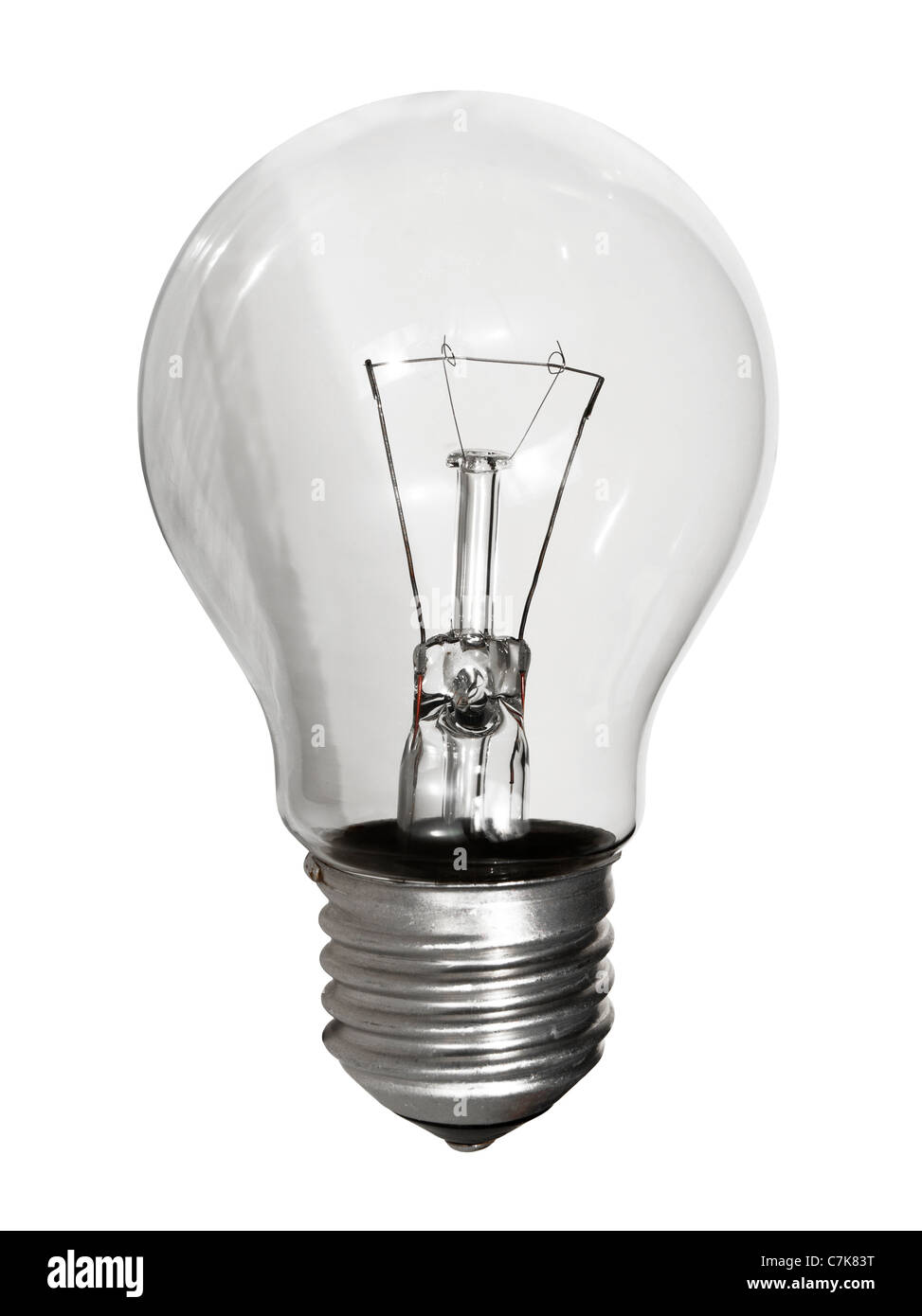 Light bulb on white Banque D'Images