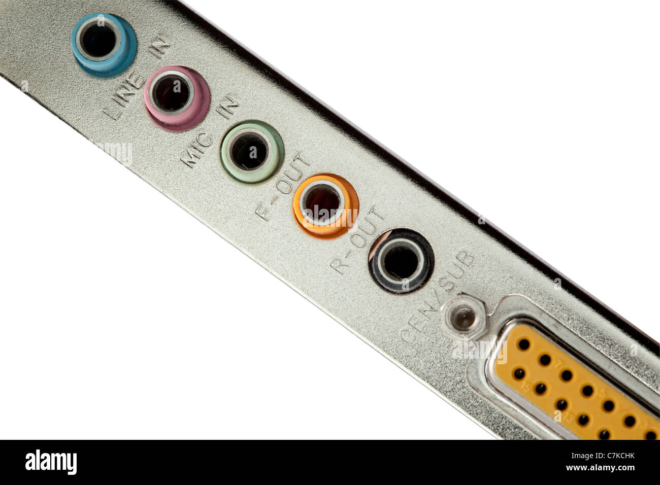 Carte son bord, isolated on white Banque D'Images