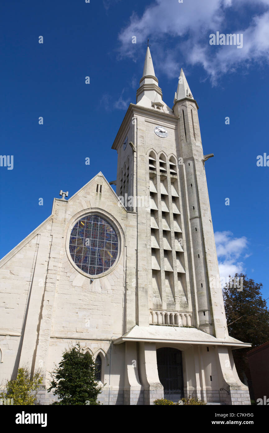 Eglise de St.Laurent Neuville-Saint-Vaast, Pas-de-Calais, France Banque D'Images