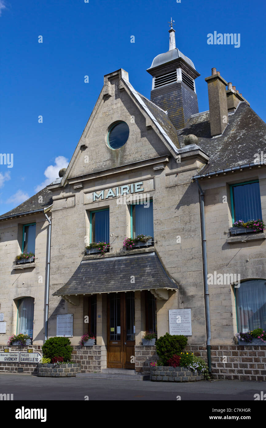 Mairie à Neuville-Saint-Vaast, Pas-de-Calais, France Banque D'Images