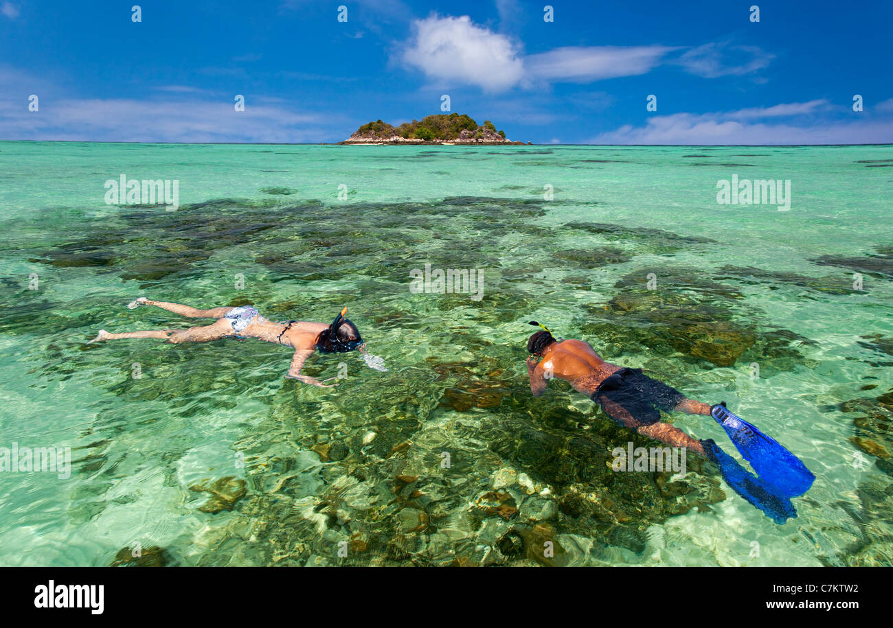Snorkeling à Ko Lipe, Thaïlande Banque D'Images