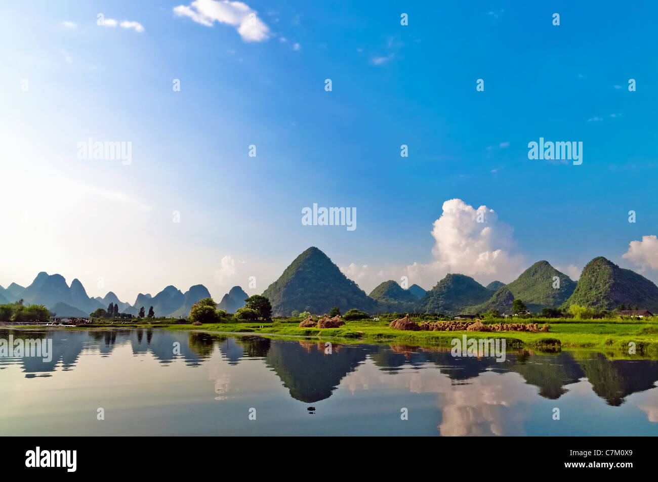 Yangshuo Li River en Chine Banque D'Images