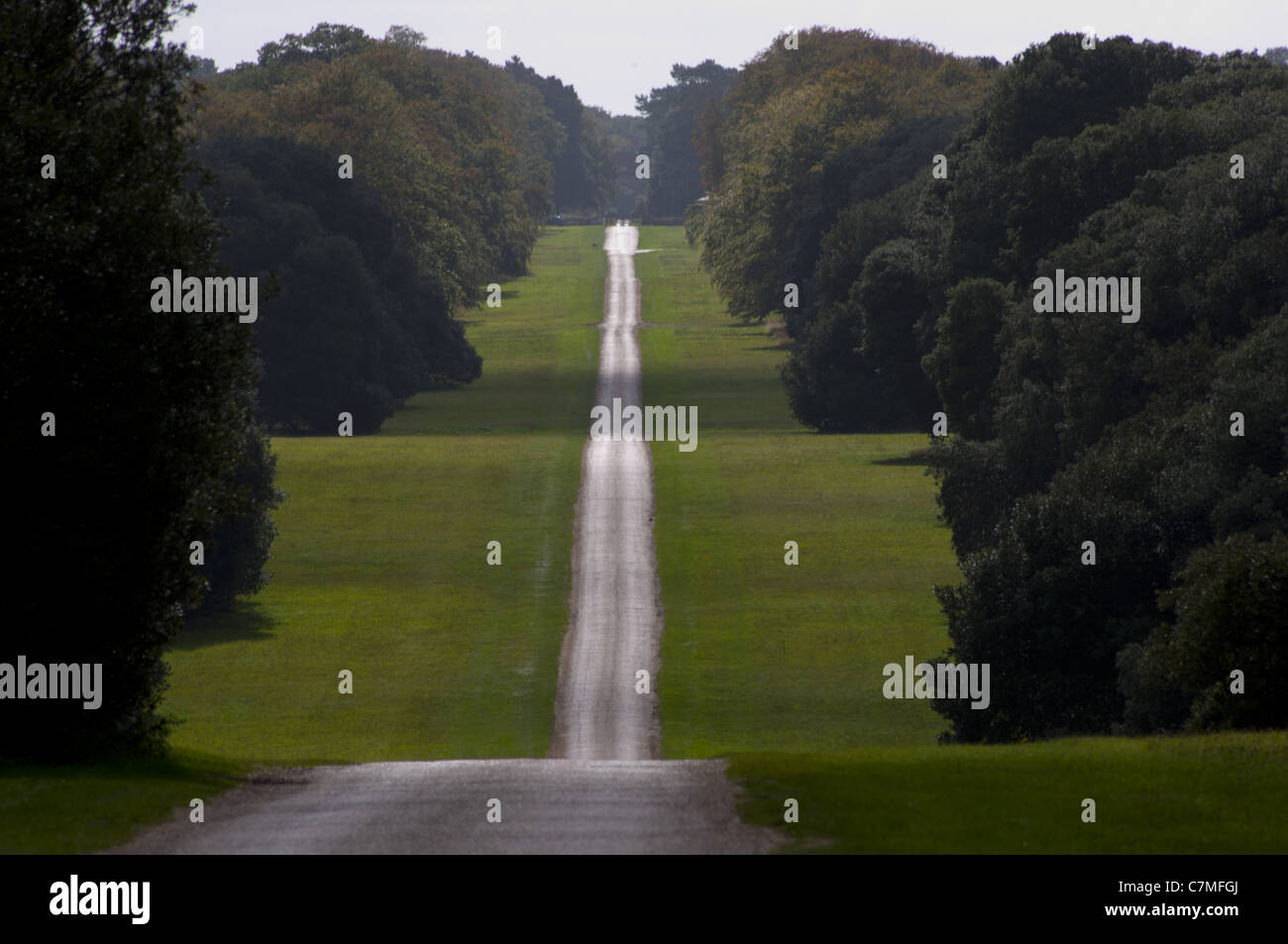 Longue route droite Banque D'Images