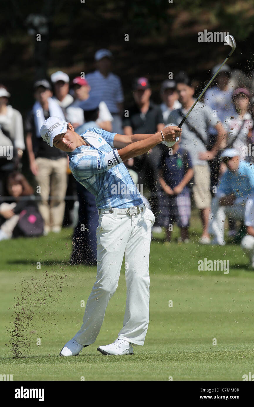 Ryo Ishikawa (JPN) effectue au cours de la Japan Golf Tour 2011 Panasonic ouvert. Banque D'Images