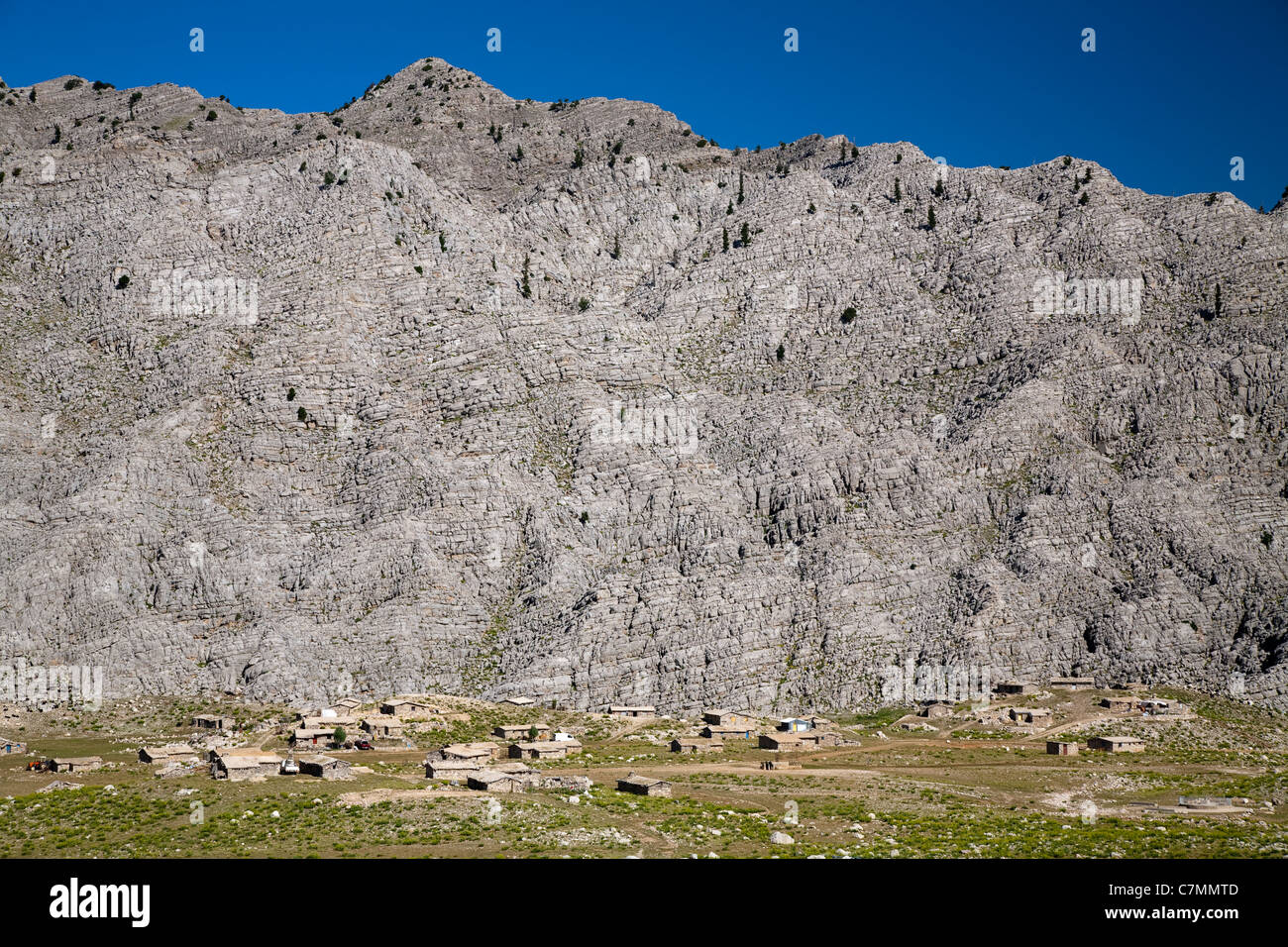 Highland maisons dans l'ICIE Taurus Turquie Akseki Banque D'Images