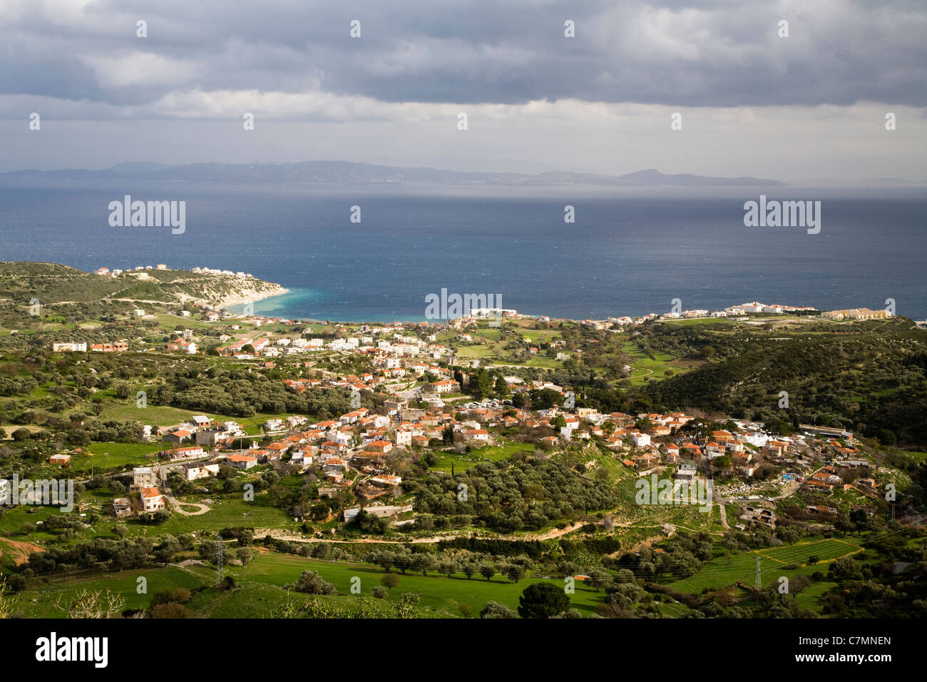 Vue panoramique de Karaburun Izmir Turquie Banque D'Images
