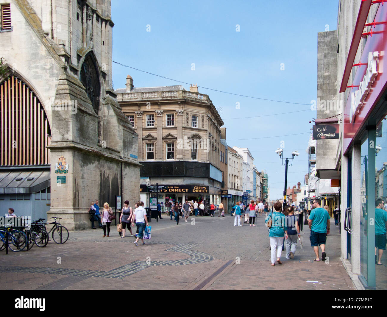 Le centre-ville de Gloucester, Gloucestershire, Royaume-Uni Banque D'Images