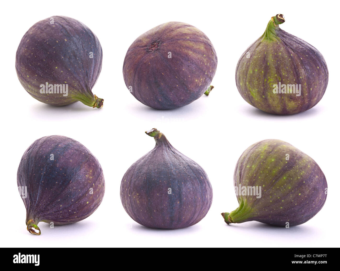 Fig fruits frais set libre isolé sur fond blanc Banque D'Images