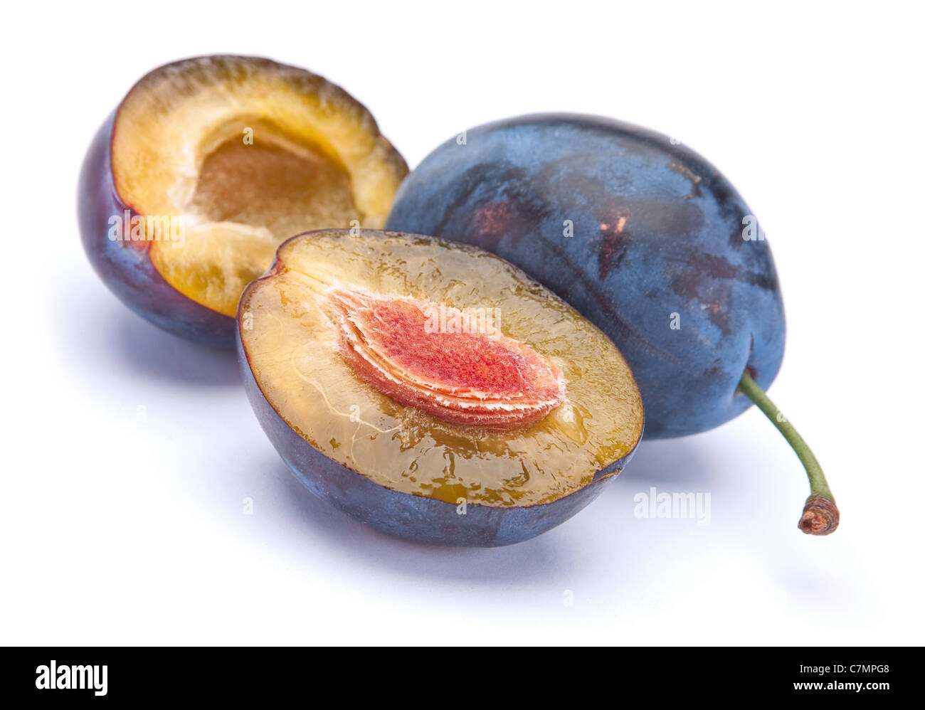 Blue fruit mûres libre isolated on white Banque D'Images