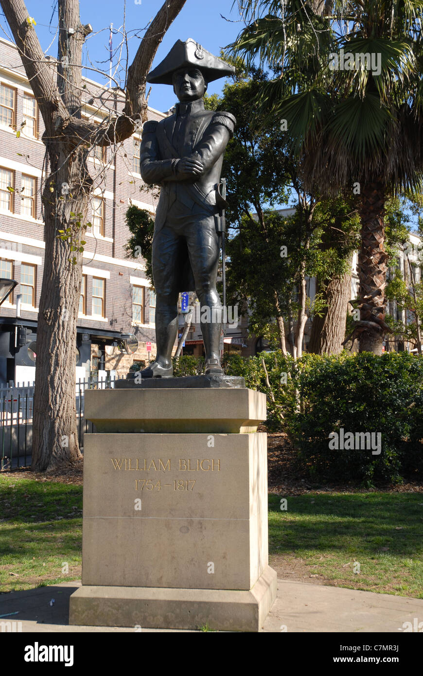 Statue de William Bligh, The Rocks, Sydney, Nouvelle-Galles du Sud, Australie Banque D'Images