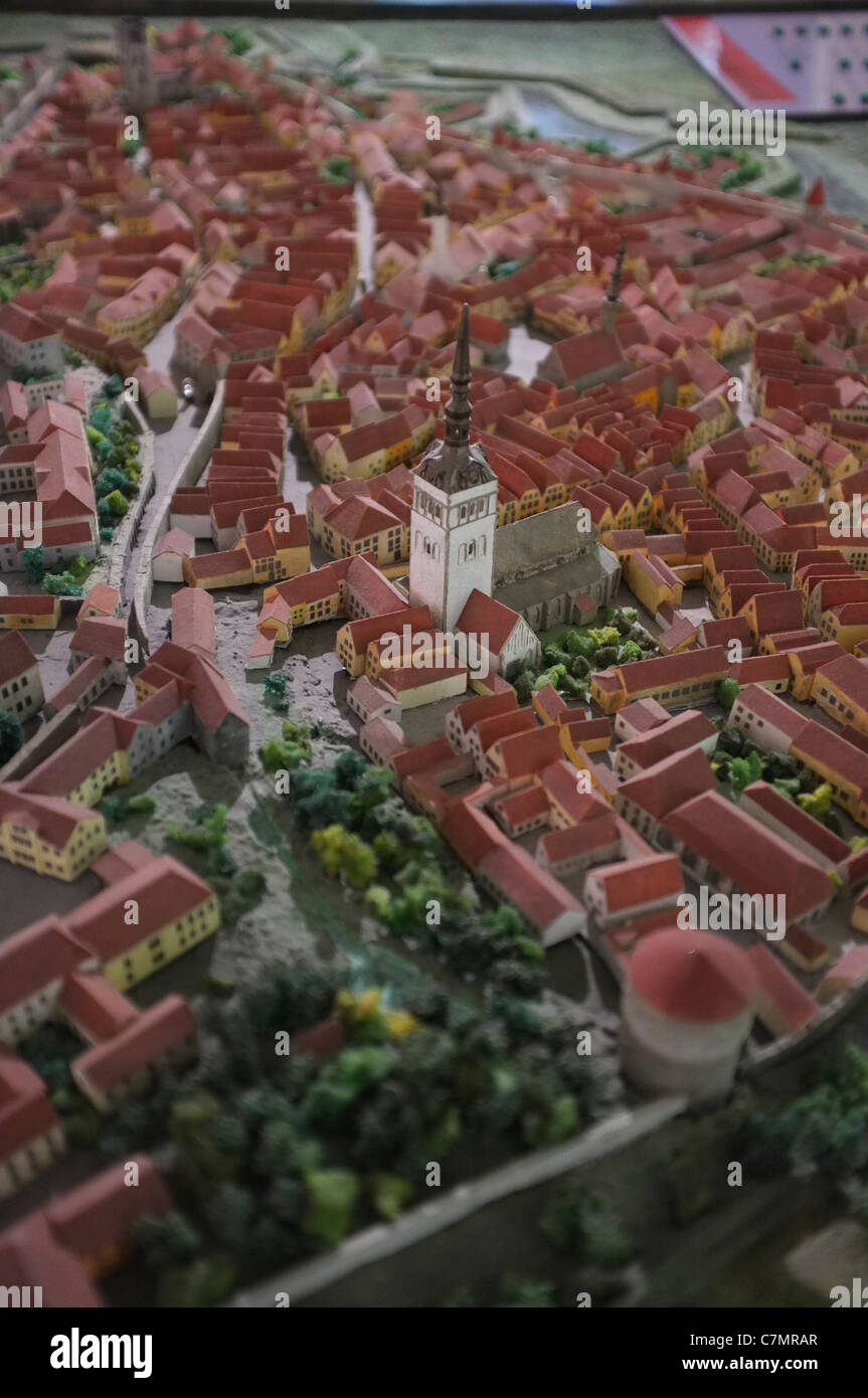 Modèle de Tallin, Estonie. Vue de dessus Banque D'Images