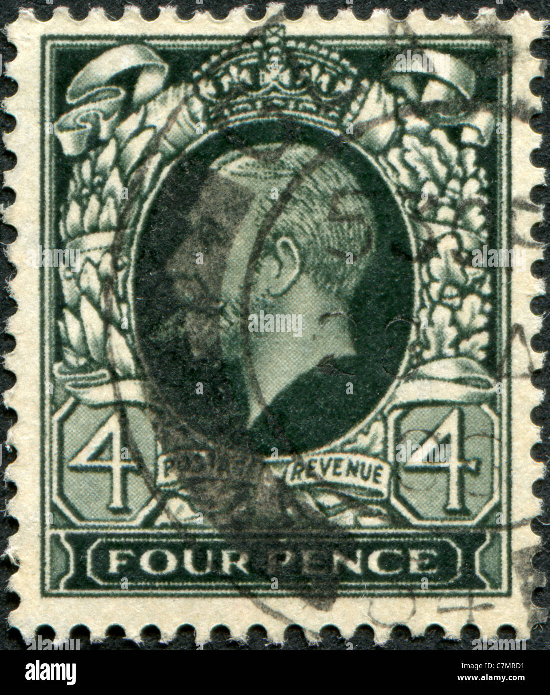 Royaume-uni - 1935 : timbre imprimé en Angleterre, indique George V du Royaume-Uni Banque D'Images