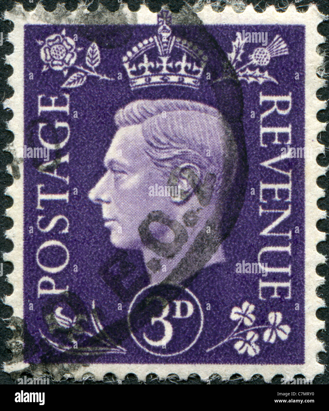 Royaume-uni - 1941 : timbre imprimé en Angleterre, indique George VI du Royaume-Uni Banque D'Images