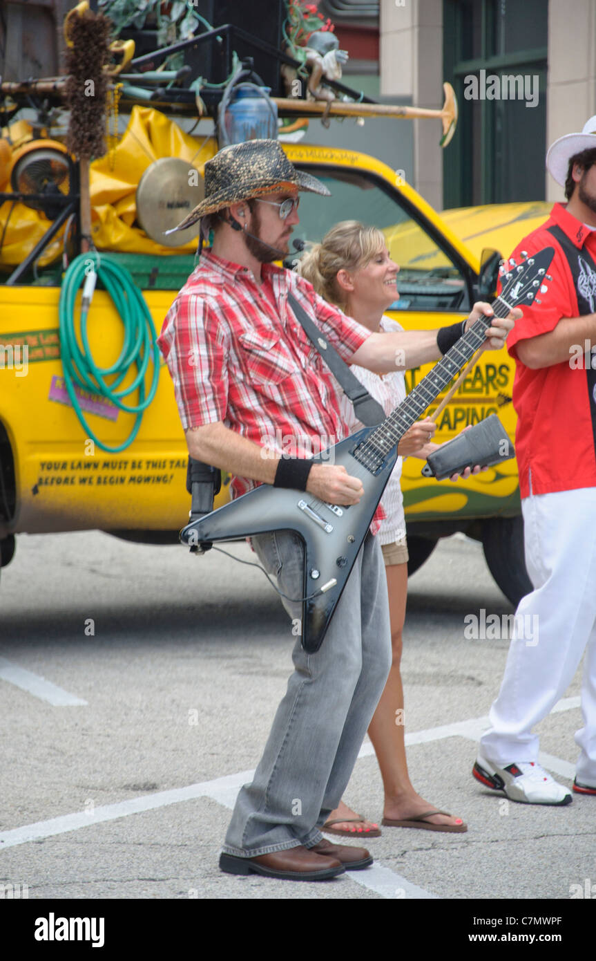 Amuseurs publics dans les studios de Hollywood Park Walt Disney World Resort Orlando Floride paillis de la sueur et des larmes Banque D'Images