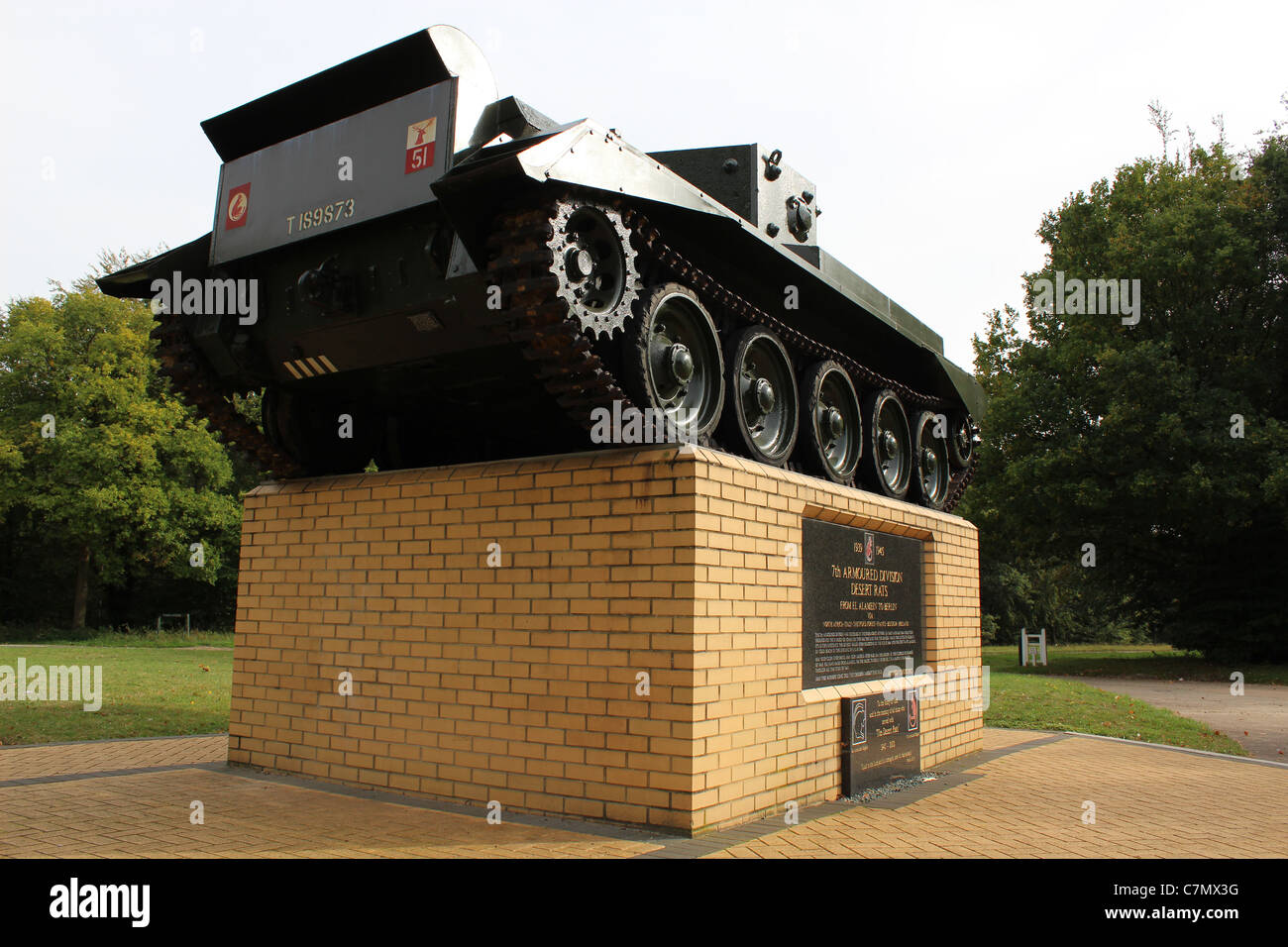 Les Rats du désert blindée Thetford Norfolk Angleterre Memorial Mundford Banque D'Images