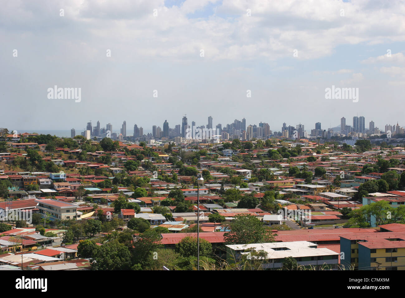 Vue panoramique de la ville de Panama. Banque D'Images