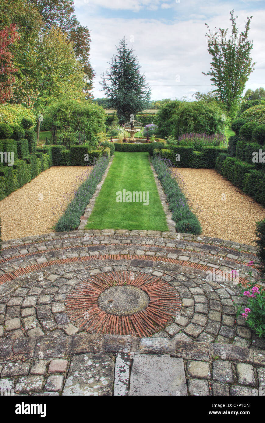 Kathy Brown's Garden au Manoir, Stevington ; une collection de jardins thématiques ouverts au public. Banque D'Images