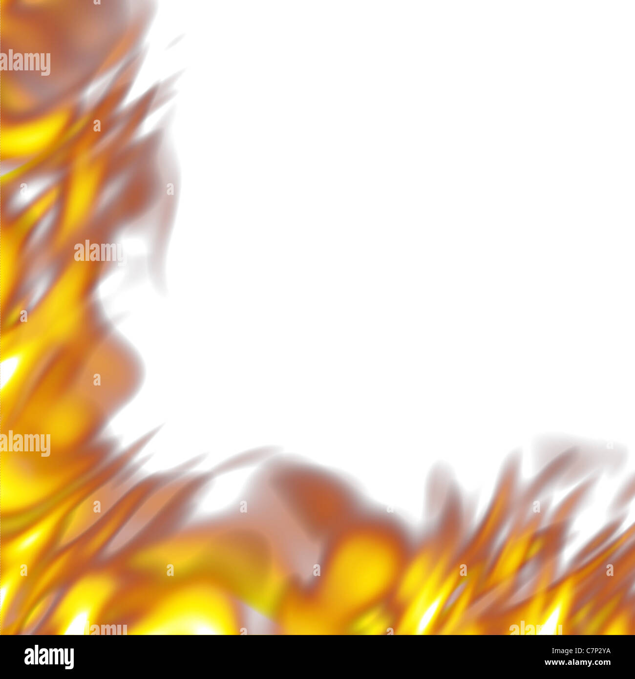 Flammes graphiques border - ajouter quelques fiery hot blazes à vos conceptions. Banque D'Images