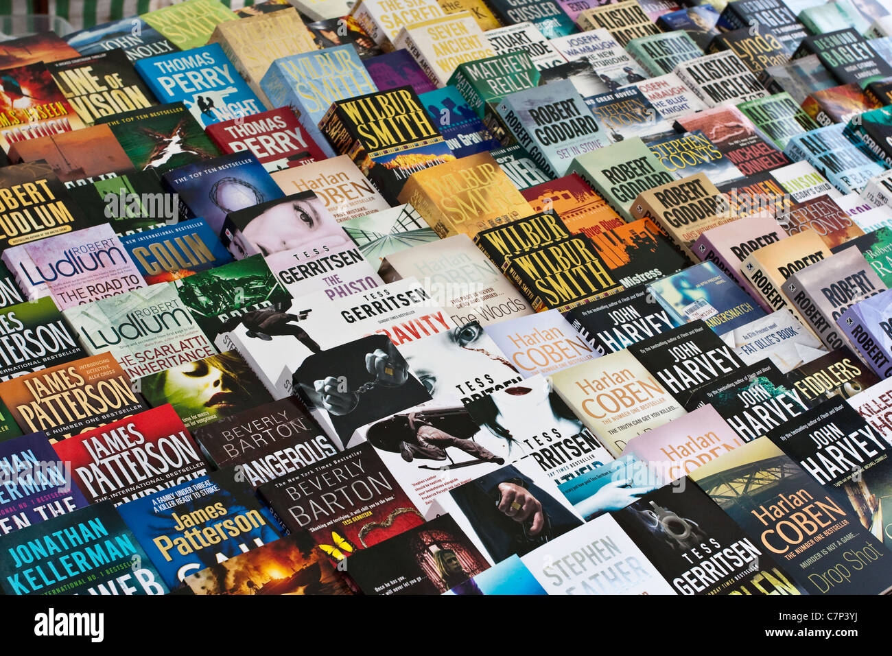 Second hand books à vendre dans un marché britannique Banque D'Images