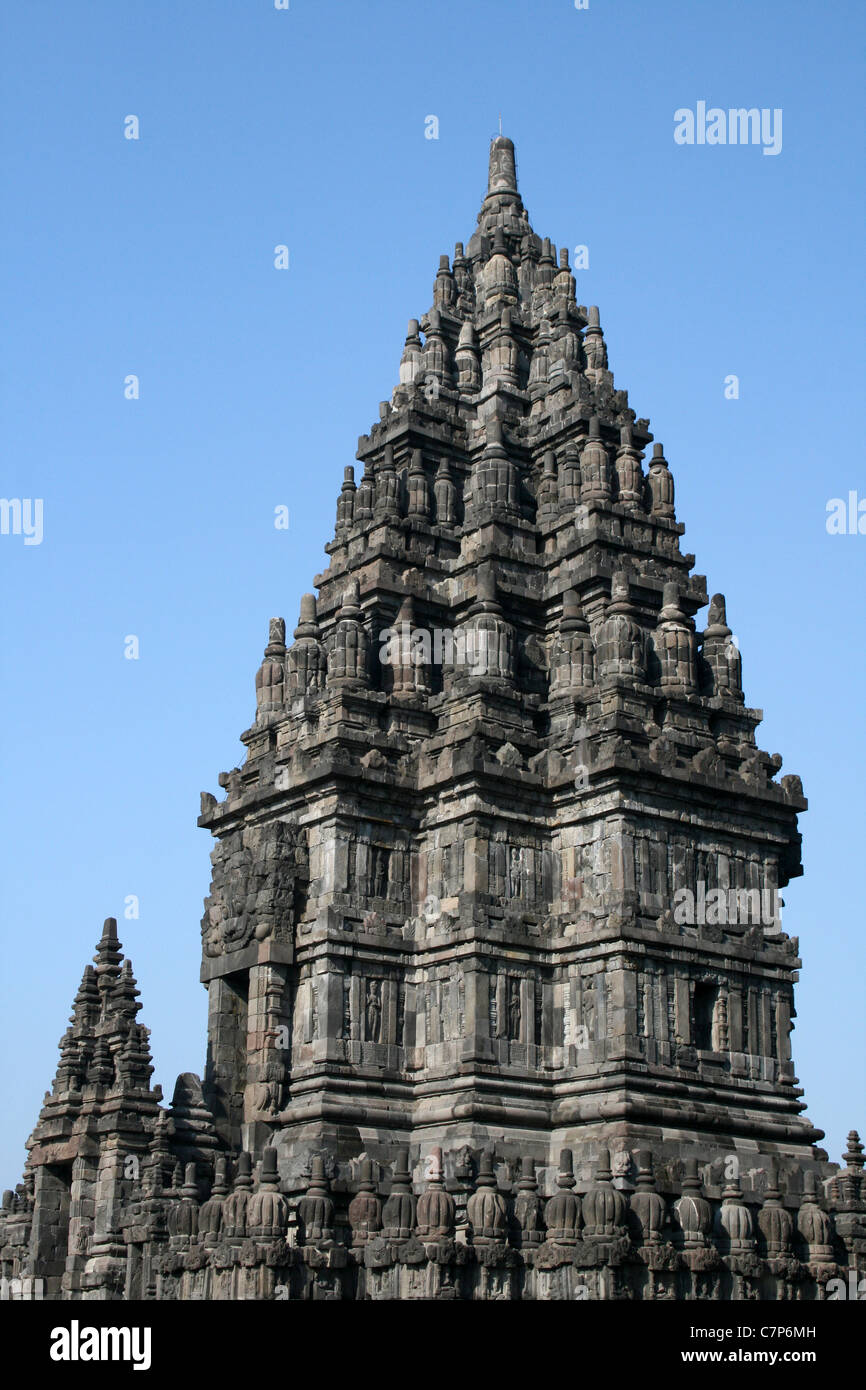 Temple de Prambanan, Central Java, Indonésie Banque D'Images