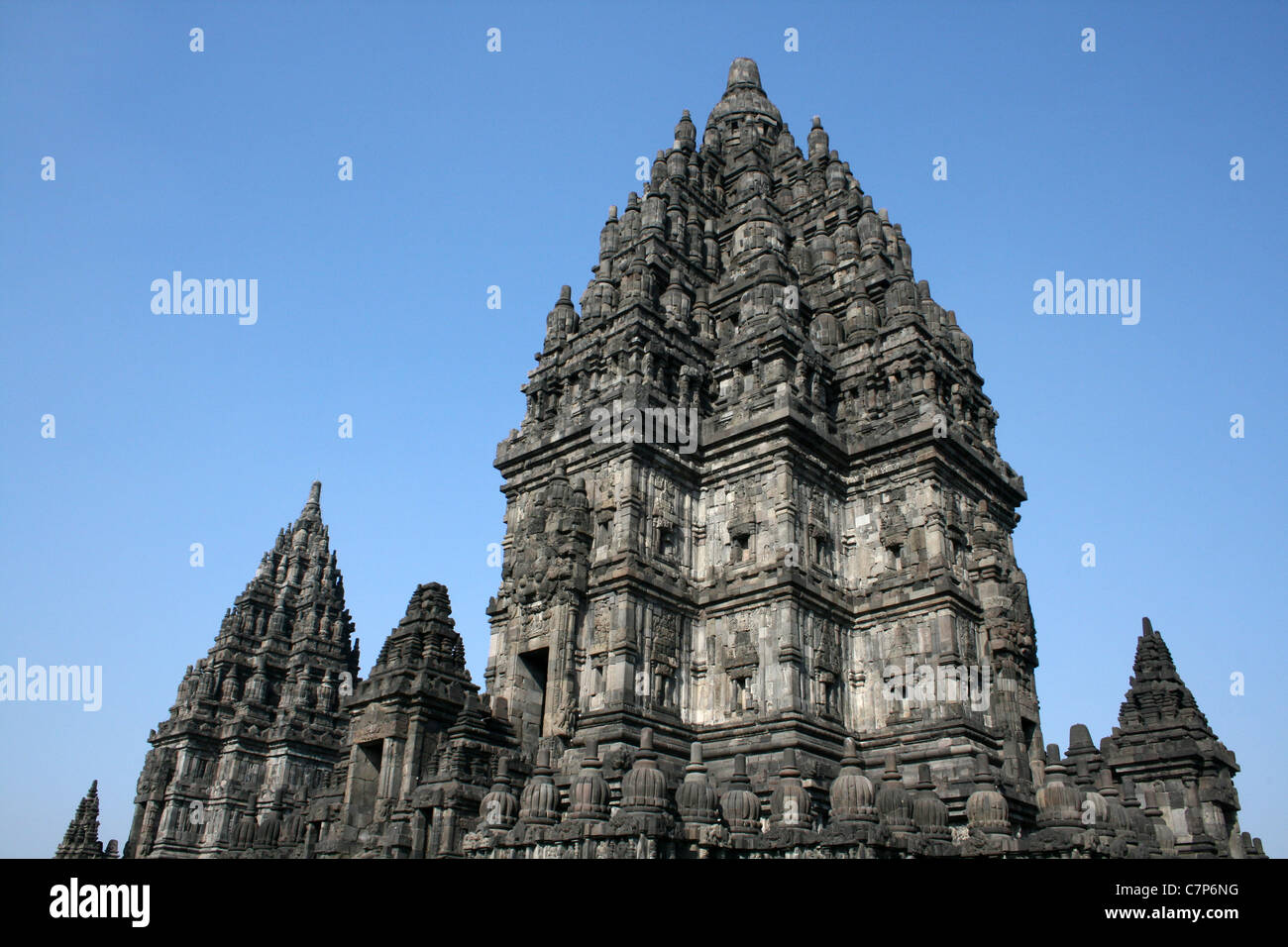 Temple de Prambanan, Central Java, Indonésie Banque D'Images