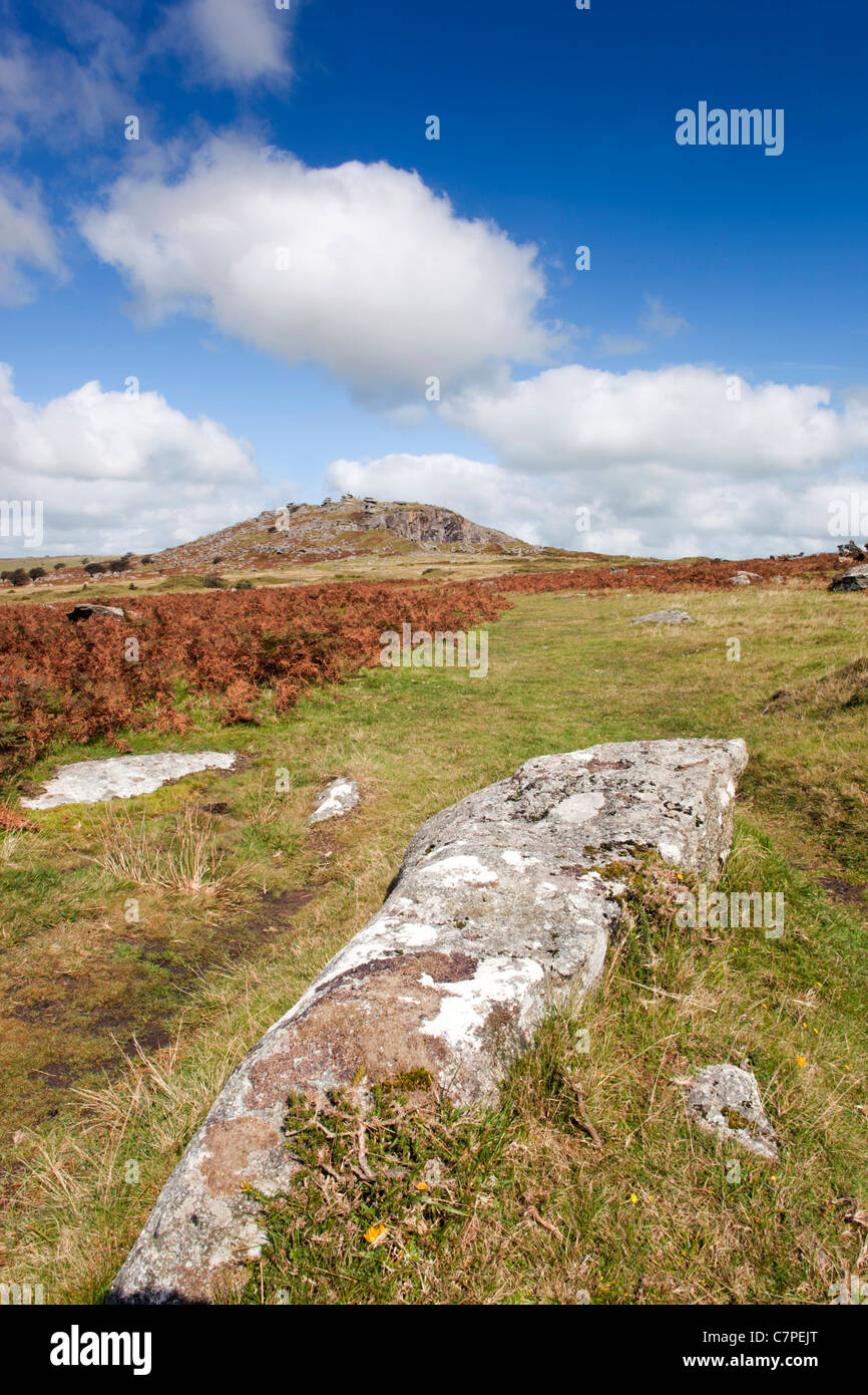 Cheesewring et The Hurlers, Bodmin Moor, Cornwall, UK Banque D'Images