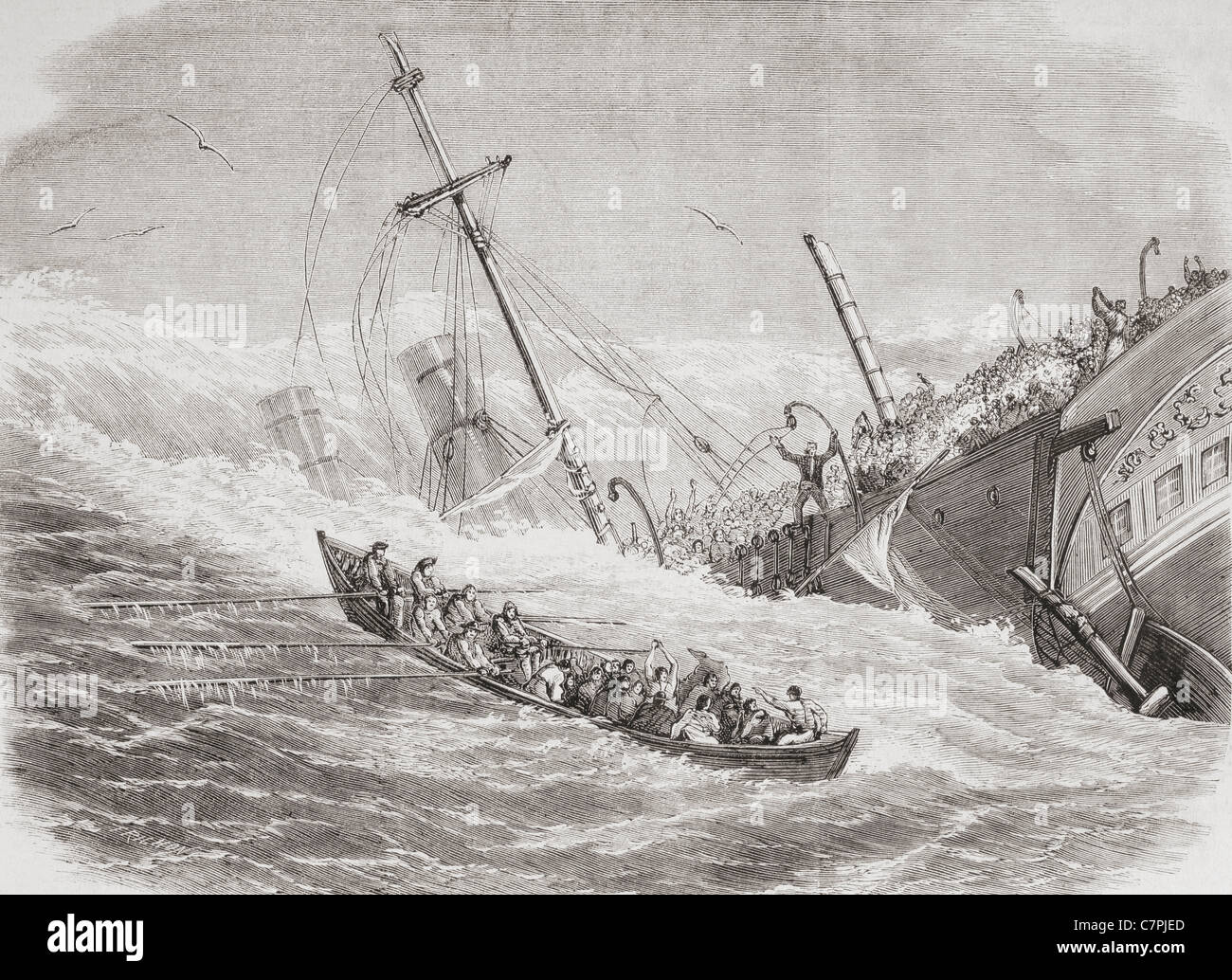 Navire à vapeur du 19ème siècle Banque de photographies et d’images à