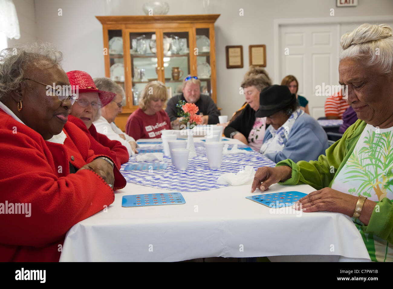 Le déjeuner et le Programme pour les personnes âgées à faible revenu Banque D'Images