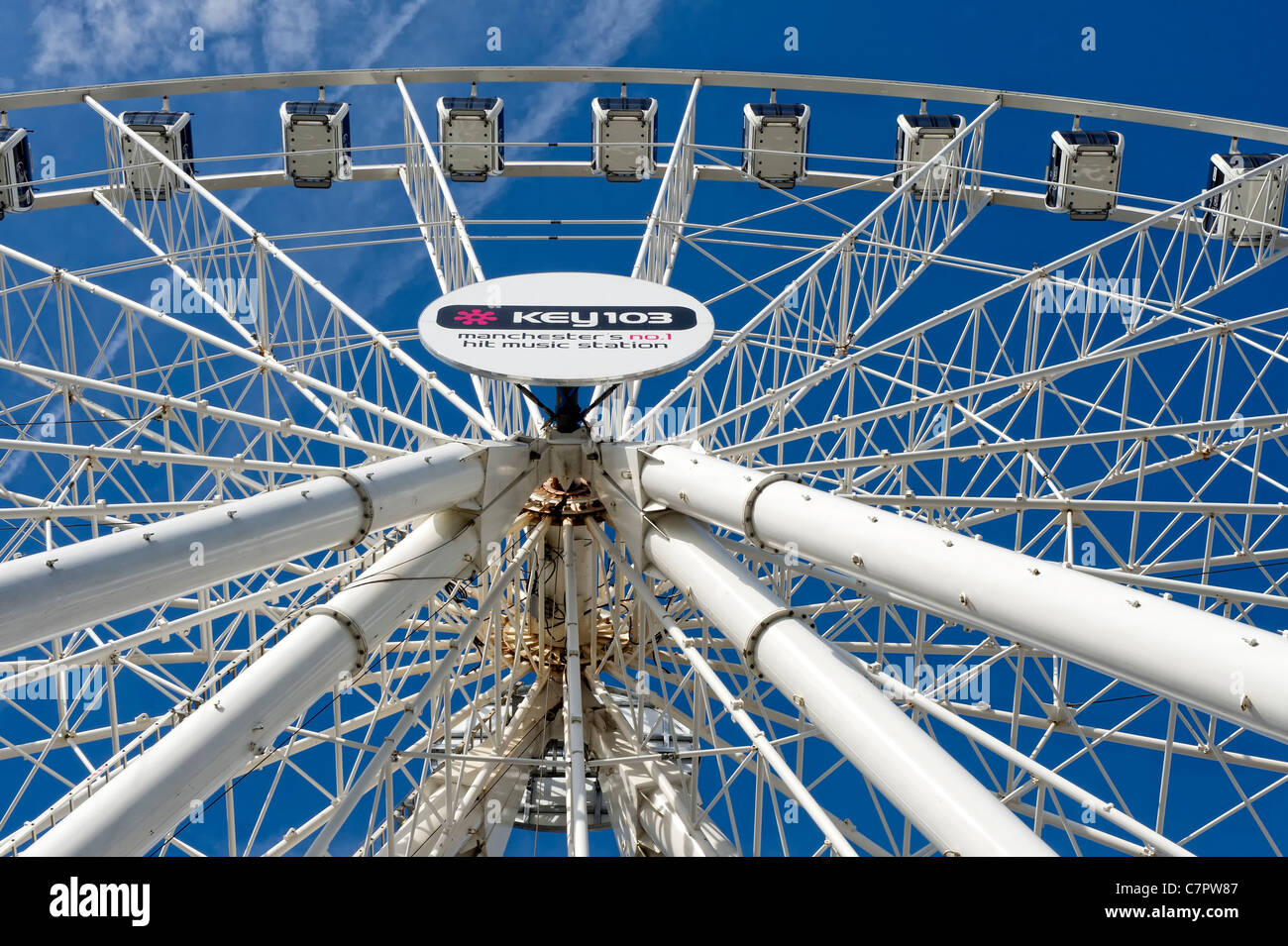 Grande roue à Manchester City Centre Banque D'Images