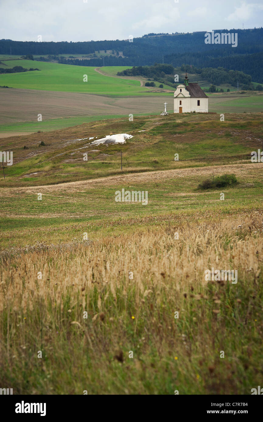 Barbe grise Chapelle Sainte Croix à Spisske Podhradie, Slovaquie Banque D'Images