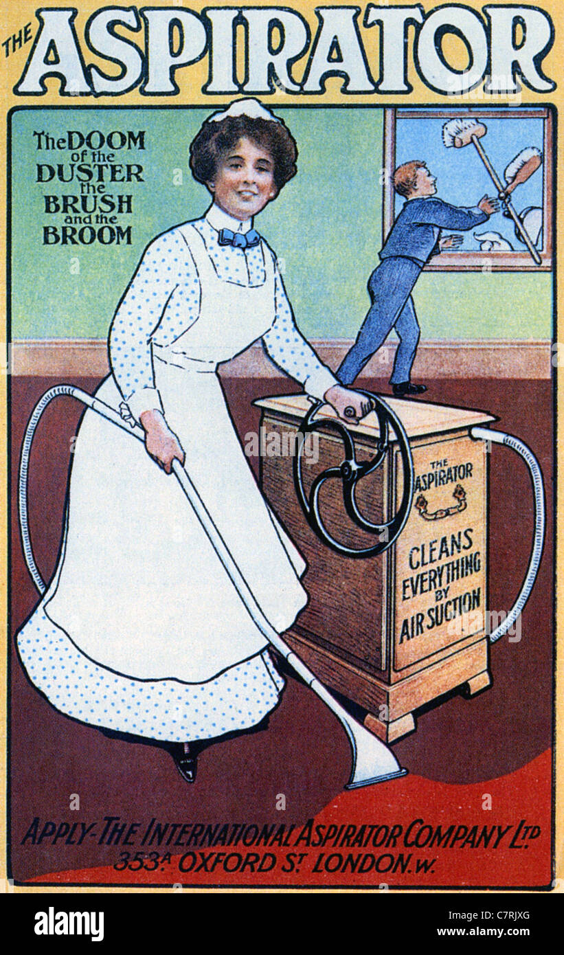 La publicité pour l'aspirateur aspirateur modèle 1905 Banque D'Images