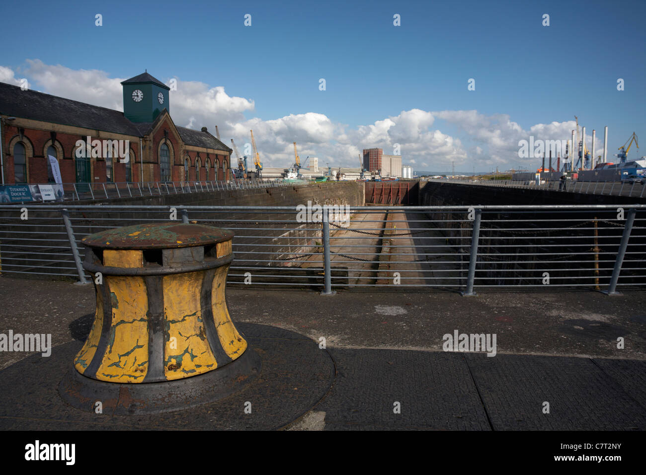 Thompsons graving dock et station de pompage, Belfast, Irlande du Nord, Royaume-Uni. Banque D'Images