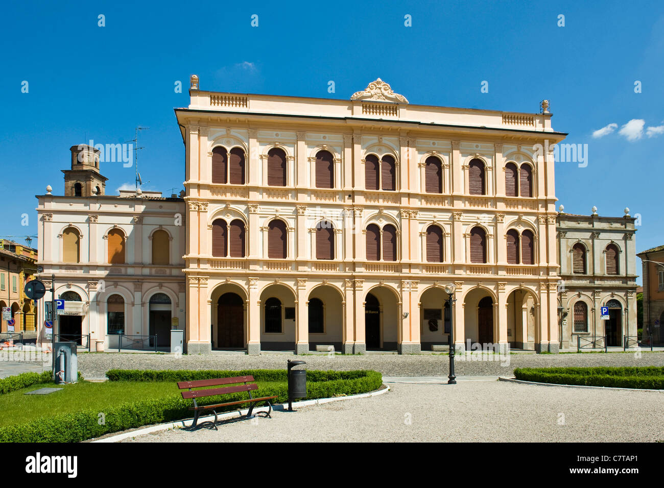 L'Italie, l'Emilie Romagne, Novellara, centre ville Banque D'Images