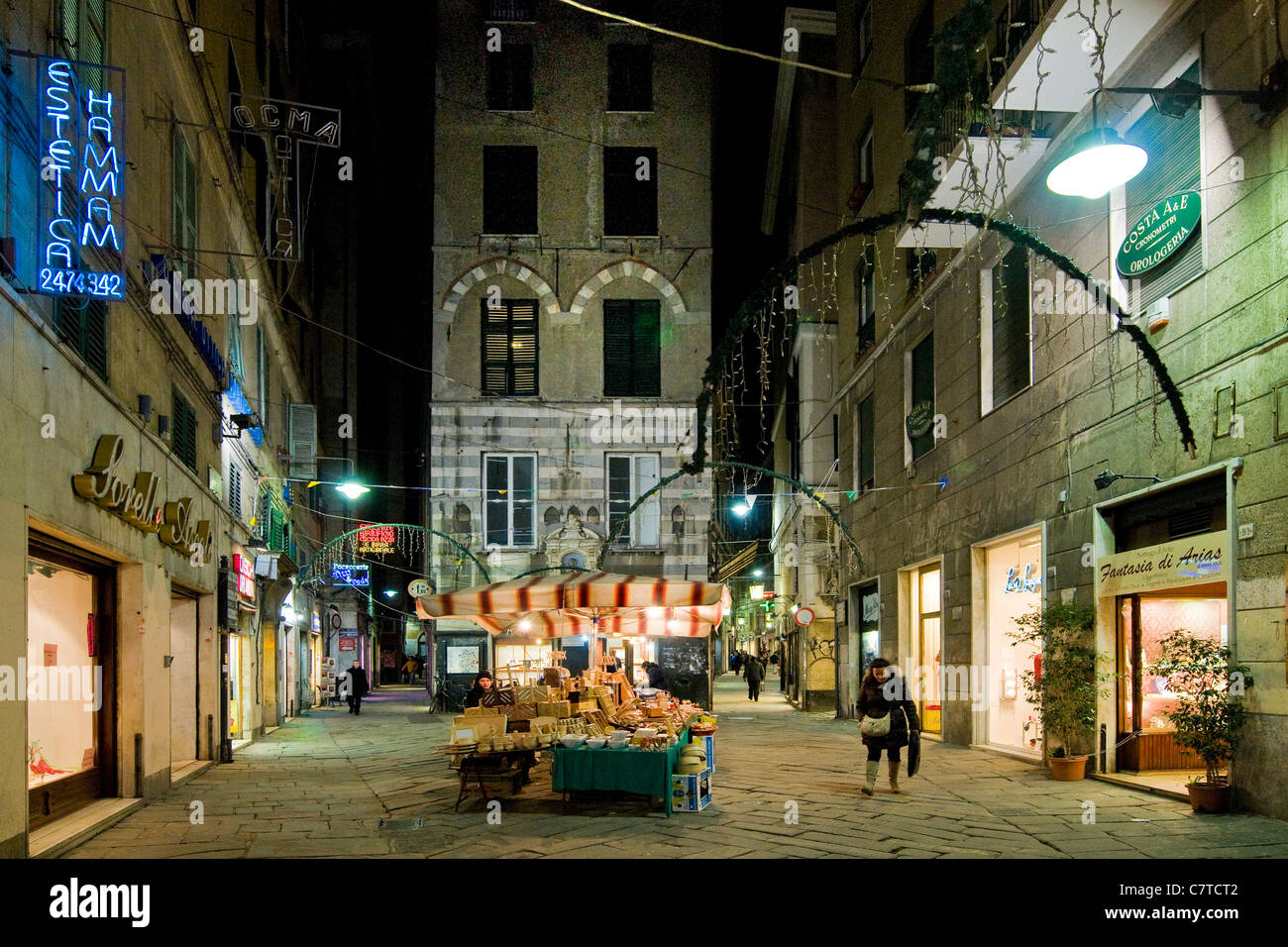L'Italie, Ligurie, Gênes, caruggi Banque D'Images