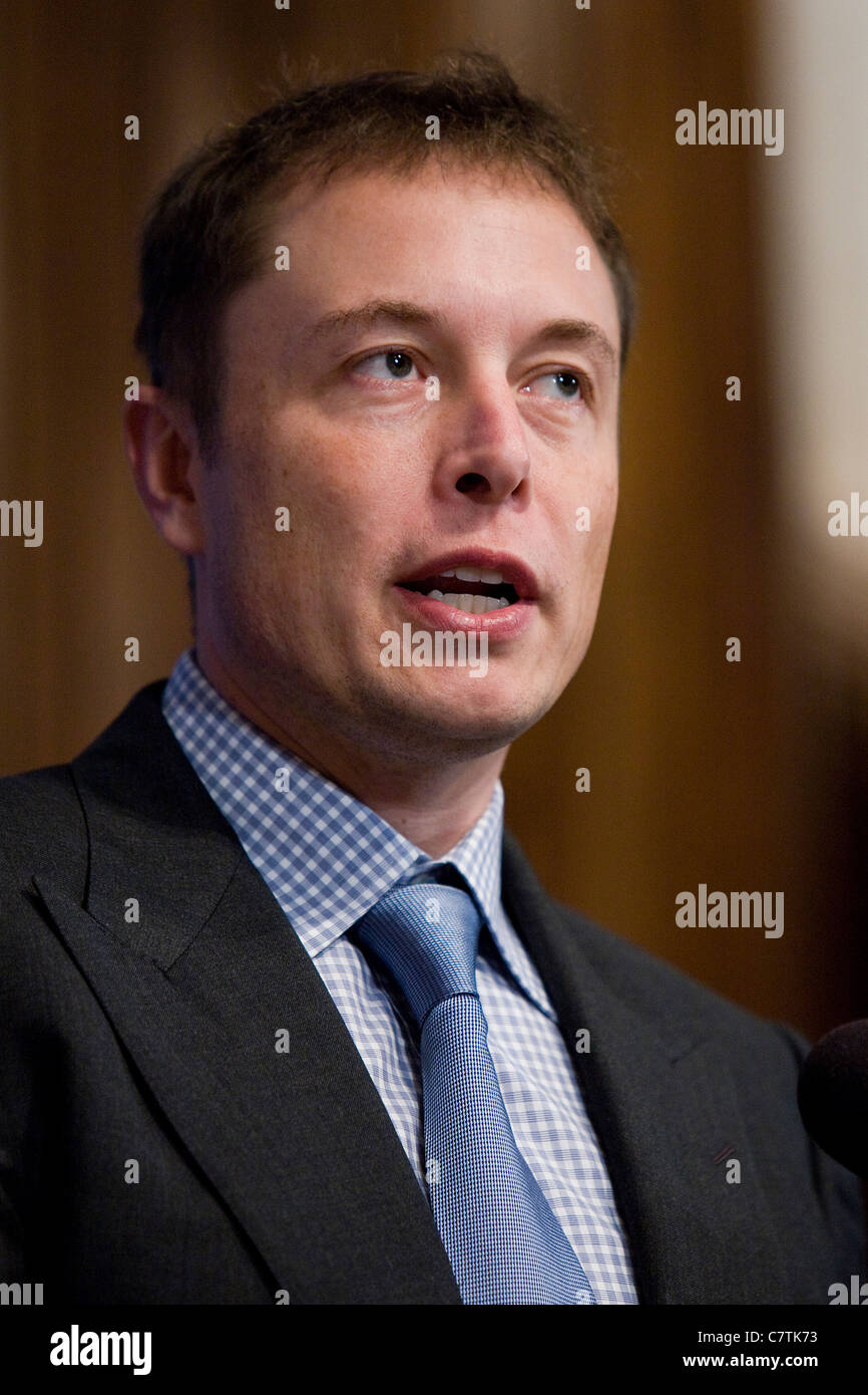 SpaceX et Tesla Motors PDG Elon Musk. Banque D'Images