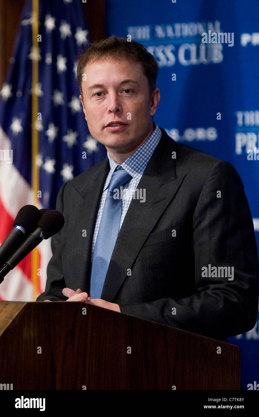 SpaceX et Tesla Motors PDG Elon Musk. Banque D'Images