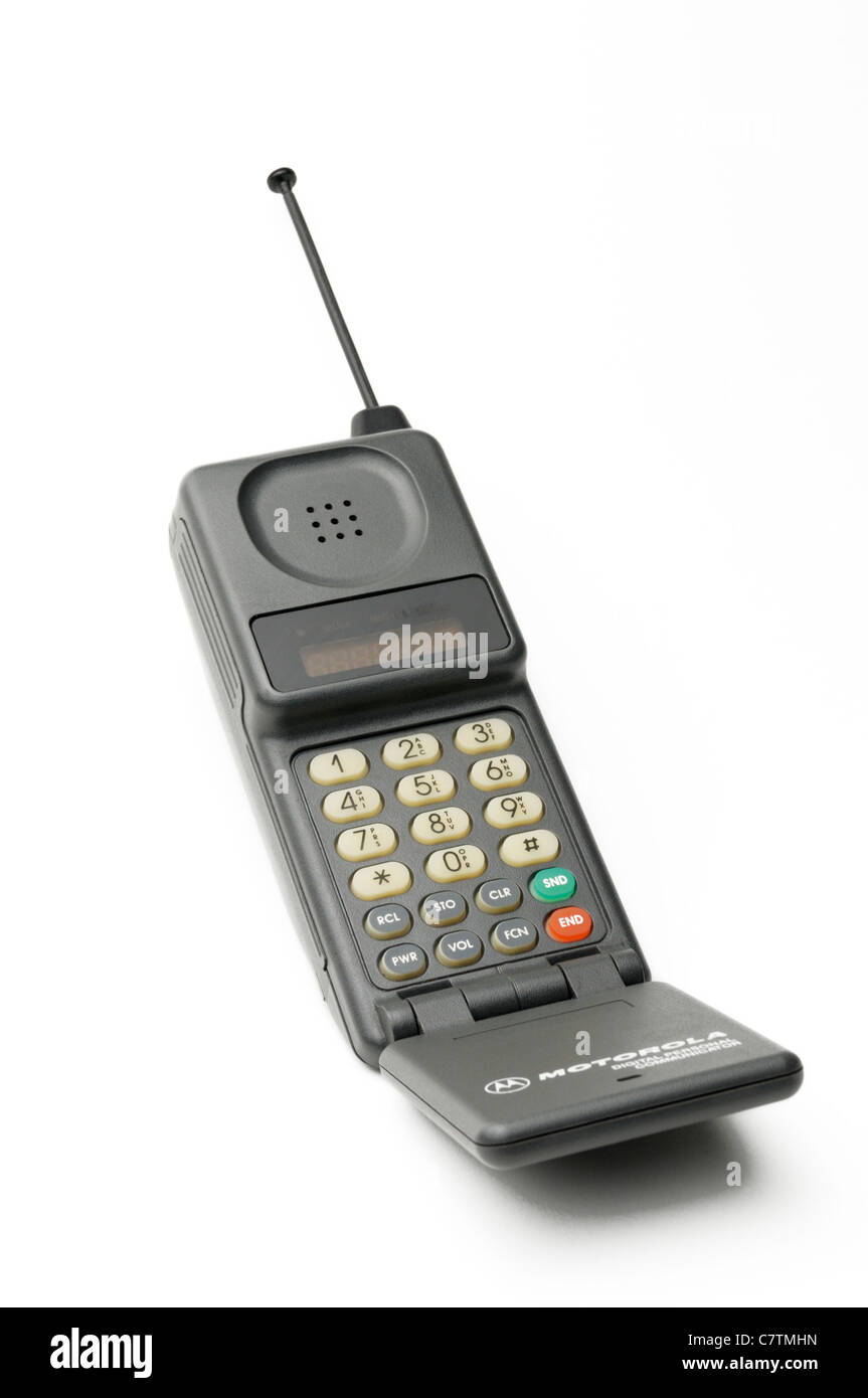 Vieux téléphone cellulaire. Autour de 1990 de Motorola Banque D'Images