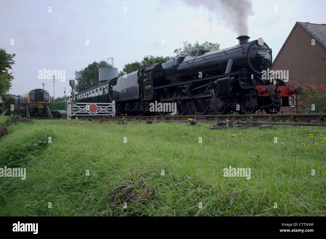 N° 5 Noir Stanier45379 Station Alton laissant -1 Banque D'Images