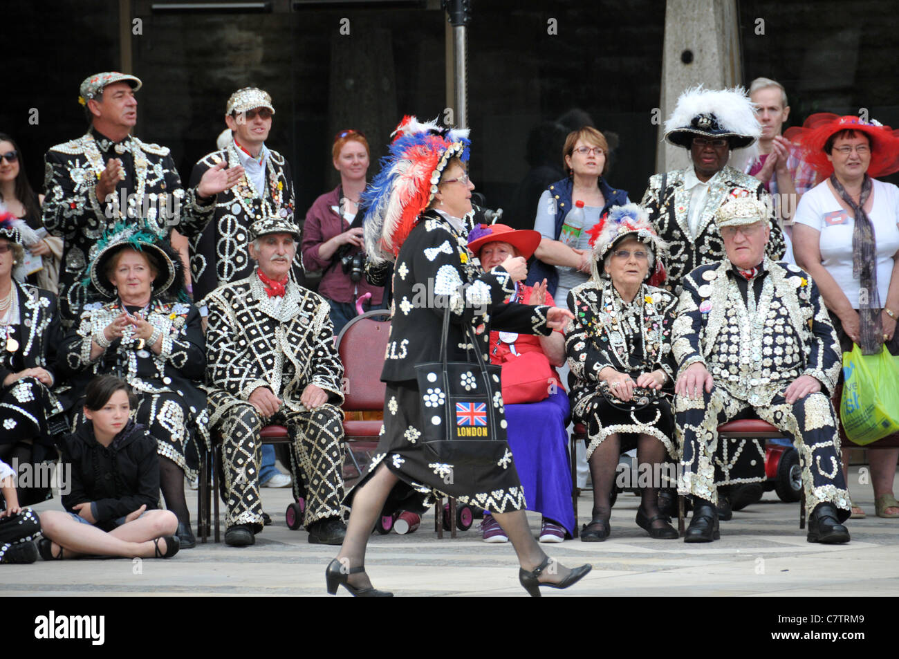 Pearly Kings and Queens Guildhall Harvest Festival 2011 Banque D'Images