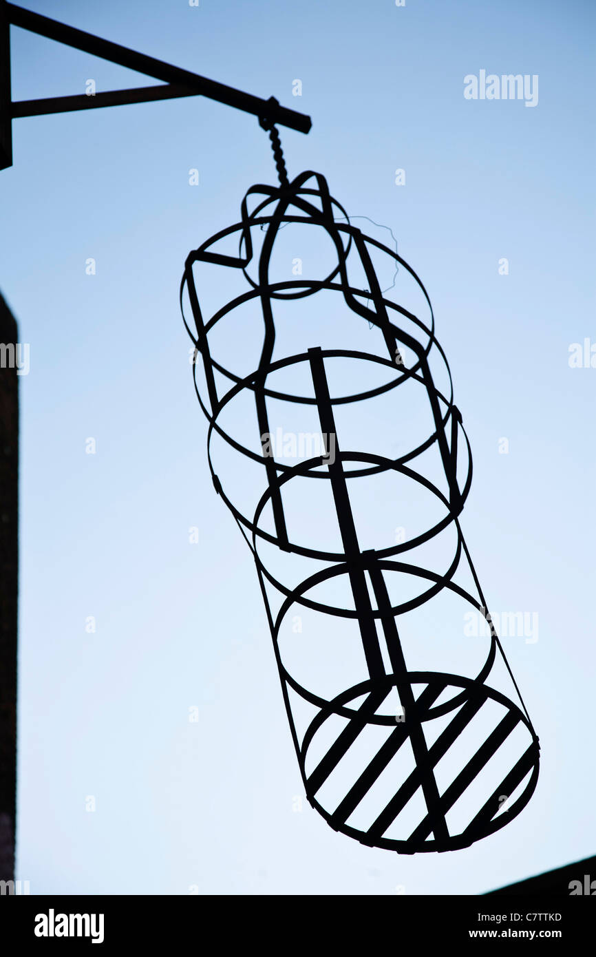 Gibbet prison Clink Clink street suspendu au-dessus Banque D'Images