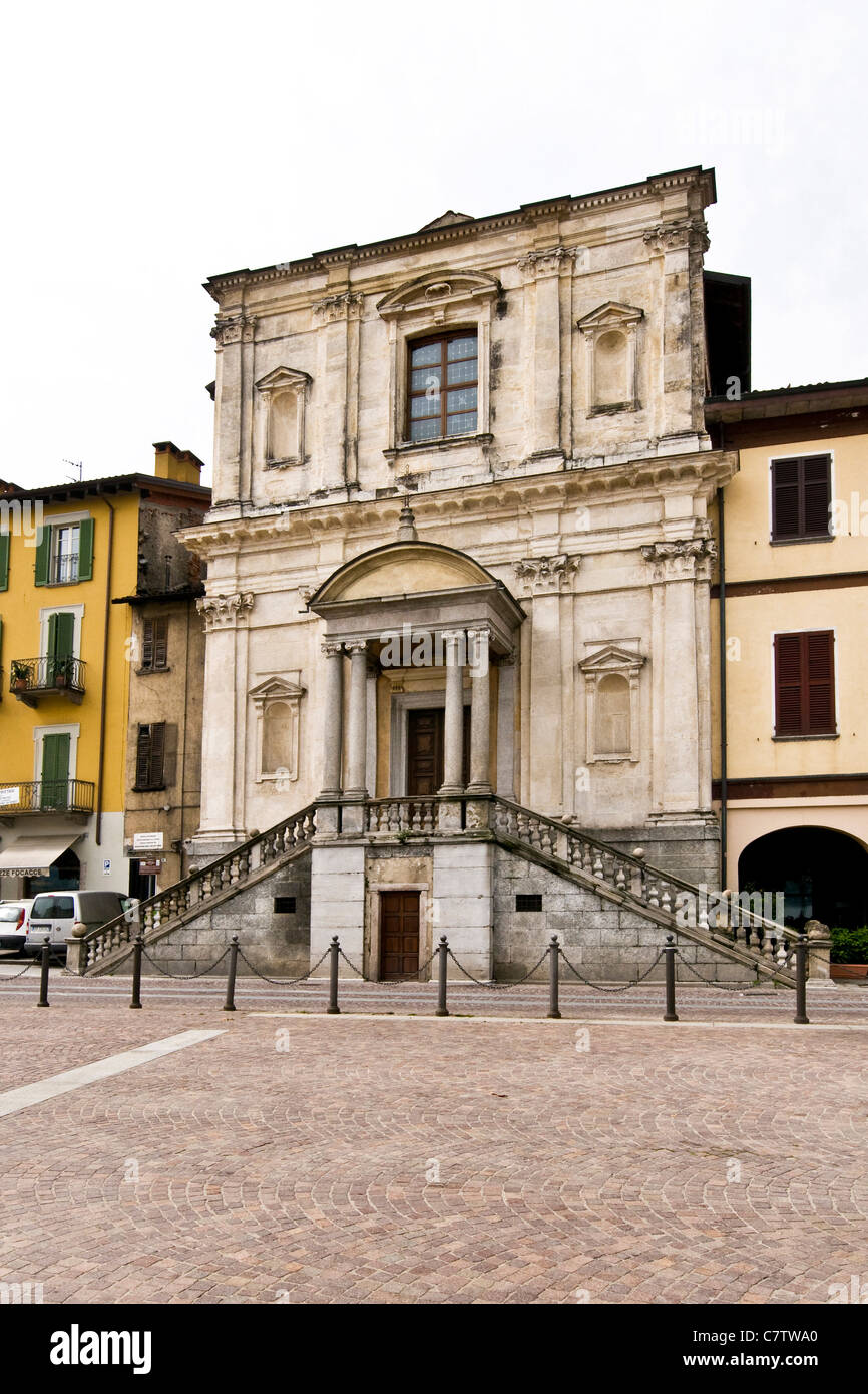 L'Italie, le Piémont, le Lac Majeur, d'Orta Banque D'Images