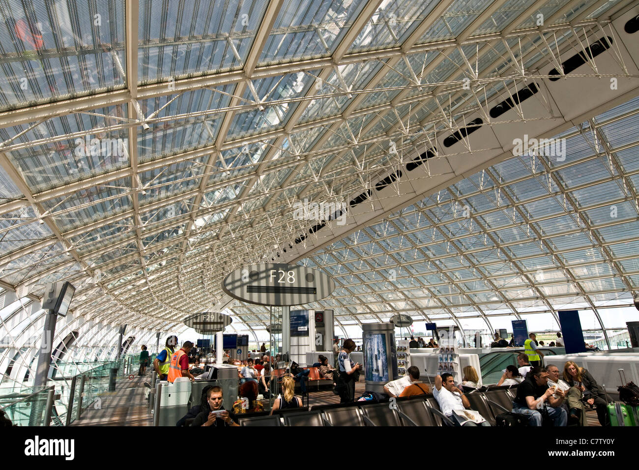 Paris, France. L'aéroport Charles de Gaulle. Banque D'Images