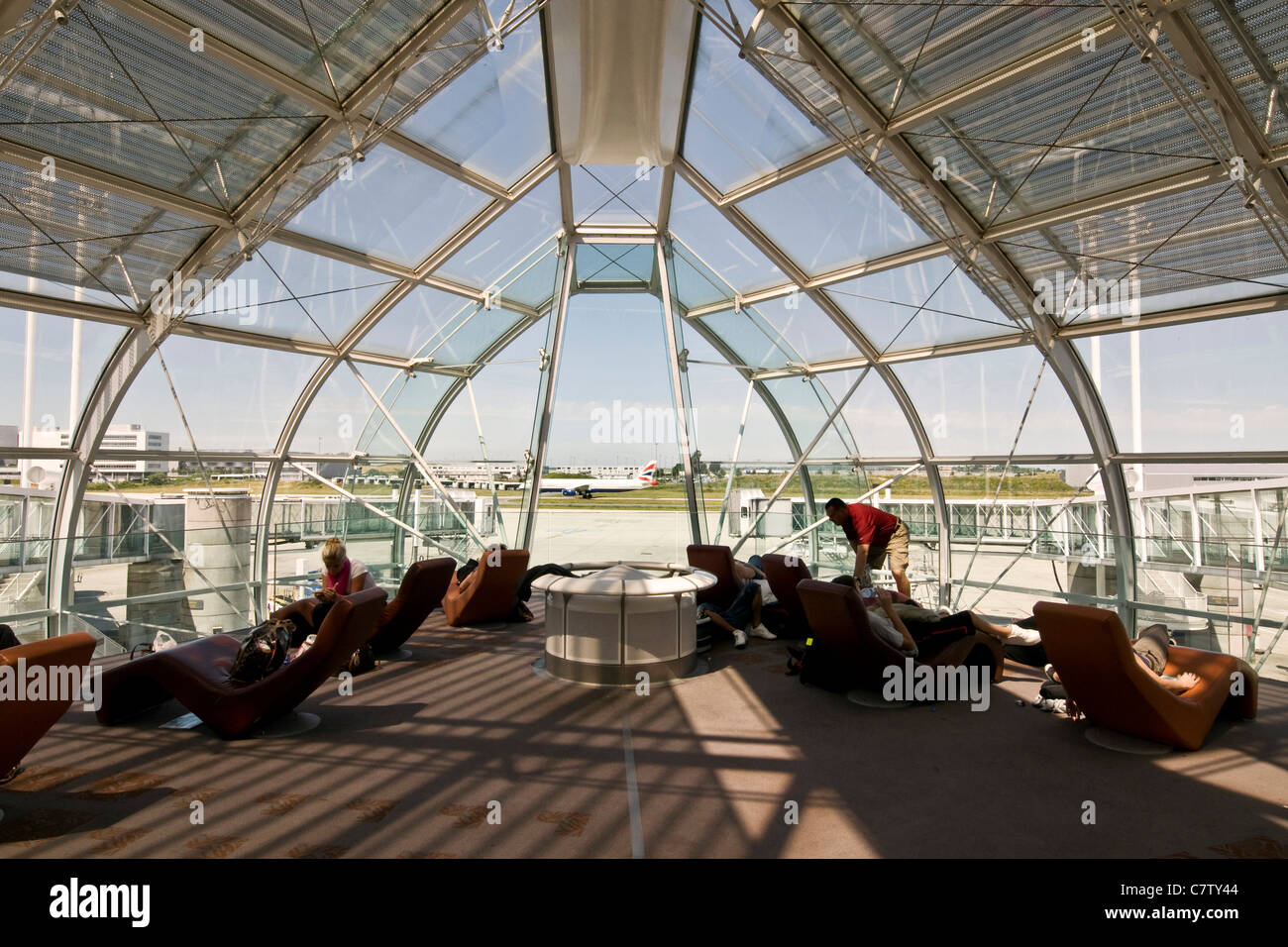 Paris, France. L'aéroport Charles de Gaulle. Banque D'Images