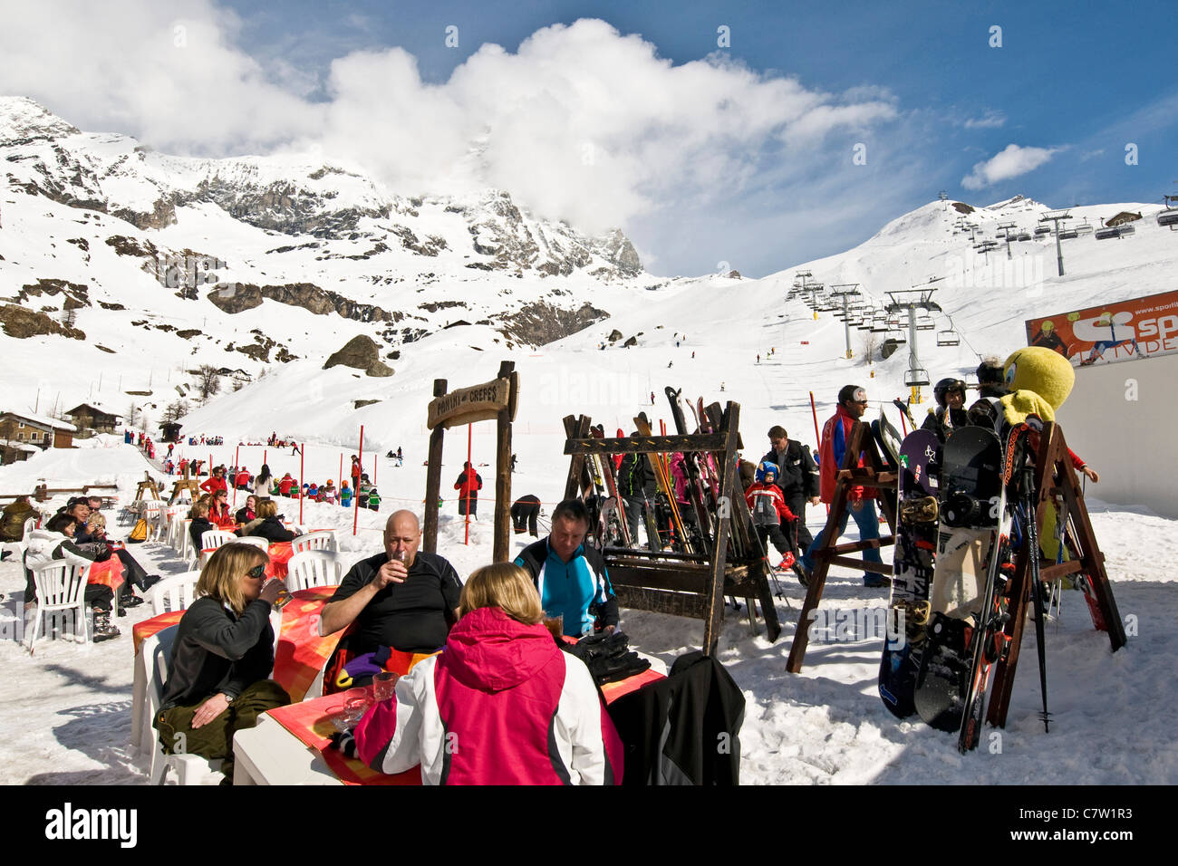 L'Italie, vallée d'Aoste Cervinia, Banque D'Images