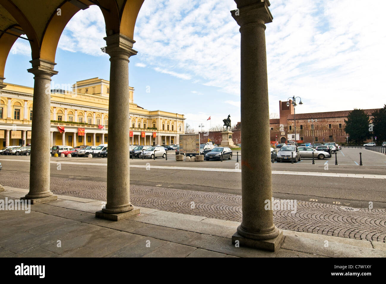 L'Italie, Piémont, Novara, Martiri della Libertà square Banque D'Images
