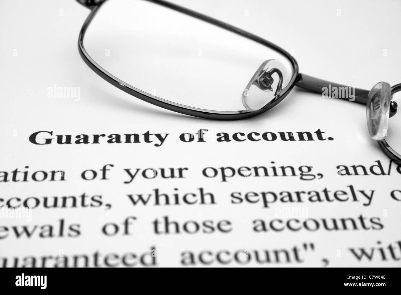 Compte de garantie Banque D'Images
