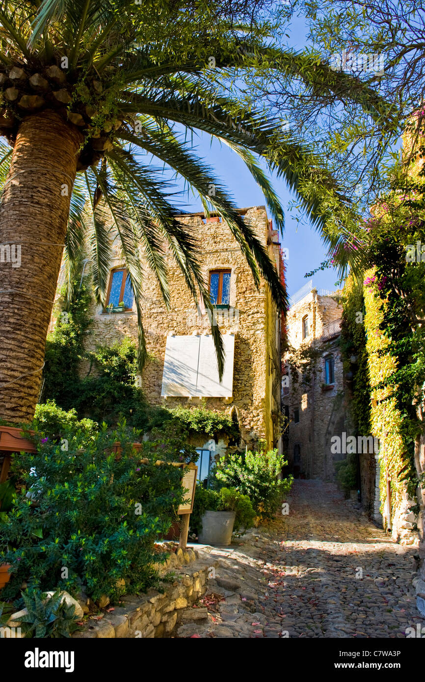 L'Italie, Ligurie, Bussana Vecchia Banque D'Images