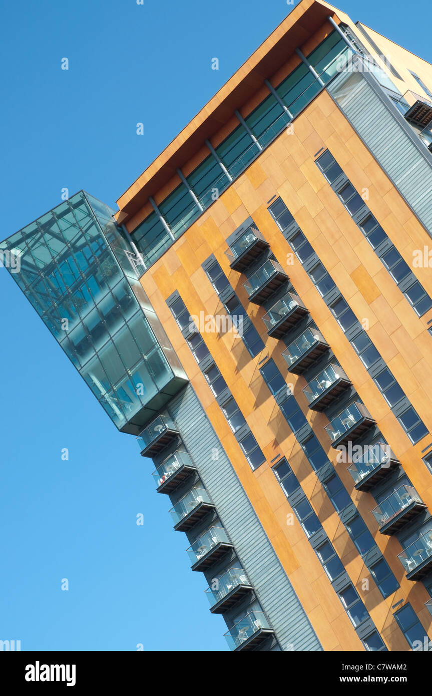 Skyline Central Apartments, le centre-ville de Manchester. Banque D'Images
